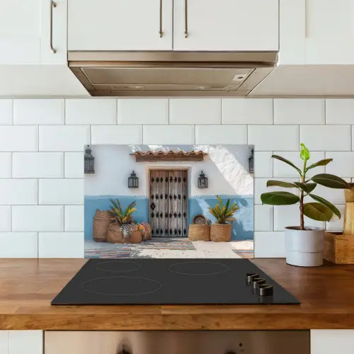 Deur - Manden - Planten keuken achterwand spatscherm klein -sfeer2