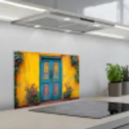 Deuren - Kleurrijk - Planten keuken achterwand spatscherm klein -3d_schuin