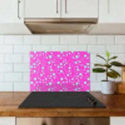 Stippen - Mint - Neon - Fuchsia keuken achterwand spatscherm klein 900 -sfeer2
