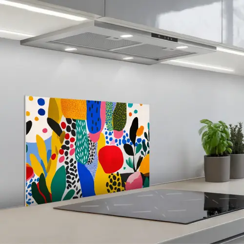Stippen - Vormen - Modern - Kleuren keuken achterwand spatscherm klein -3d_schuin