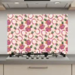 Drakenfruit - Patroon - Roze keuken achterwand spatscherm klein 900 -3d_website