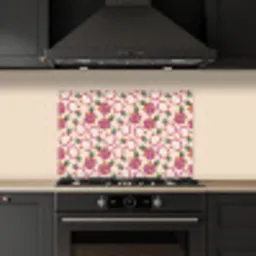 Drakenfruit - Patroon - Roze keuken achterwand spatscherm klein 900 -sfeer1