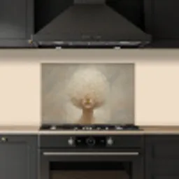 Dromerig - Beige - Paardenbloemzaadjes keuken achterwand spatscherm klein -sfeer1