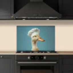 Eend - Koksmuts - Cute - Vogel keuken achterwand spatscherm klein -sfeer1