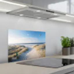 Duin - Meeuw - Strand - Zee - Zon keuken achterwand spatscherm klein -3d_schuin