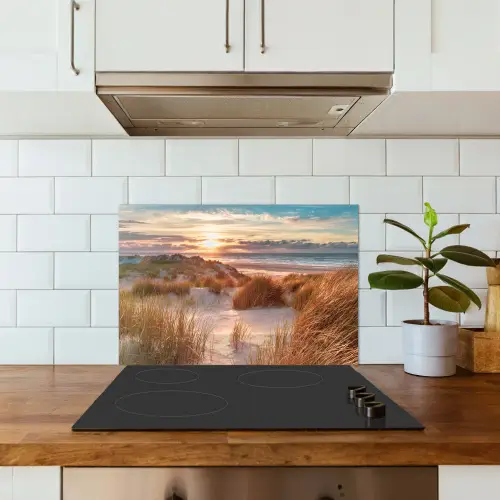 Duin - Planten - Zonsondergang - Strand - Zee keuken achterwand spatscherm klein -sfeer2