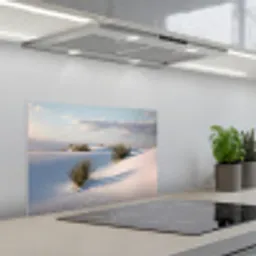 Duinen - Gras - Wolken - Beige keuken achterwand spatscherm klein -3d_schuin