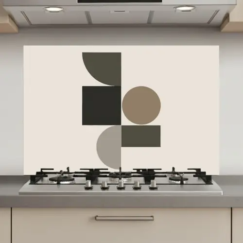 Aardetinten - Abstracte compositie - Eenvoudige vormen keuken achterwand spatscherm klein -3d_website