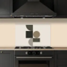 Aardetinten - Abstracte compositie - Eenvoudige vormen keuken achterwand spatscherm klein -sfeer1