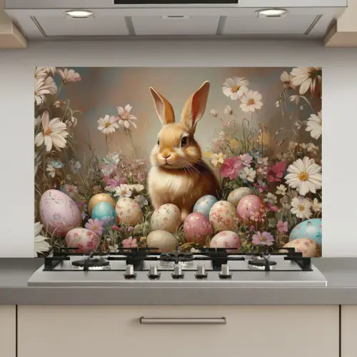 Paashaas - Lente - Paaseieren keuken achterwand spatscherm klein -3d_website