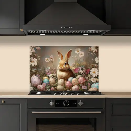 Paashaas - Lente - Paaseieren keuken achterwand spatscherm klein -sfeer1