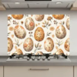 Paaseieren - Bruin - Bloemen keuken achterwand spatscherm klein -3d_website
