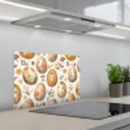 Paaseieren - Bruin - Bloemen keuken achterwand spatscherm klein -3d_schuin