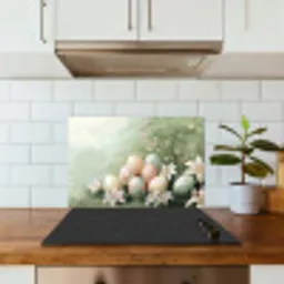 Paaseieren - Pasteltinten - Bloemen keuken achterwand spatscherm klein -sfeer2