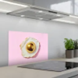 Ei - Disco - Ontbijt - Glitter keuken achterwand spatscherm klein -3d_schuin