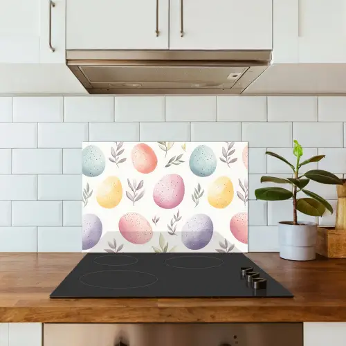 Eieren - Kleurrijk - Patroon keuken achterwand spatscherm klein -sfeer2