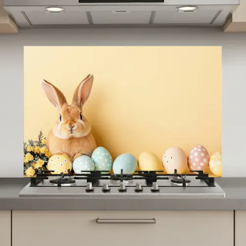 Eieren - Konijn - Pasteltinten keuken achterwand spatscherm klein -3d_website