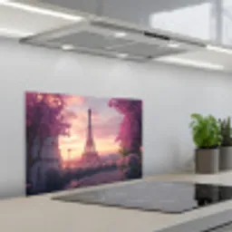 Eiffeltoren - Parijs - Roze keuken achterwand spatscherm klein -3d_schuin