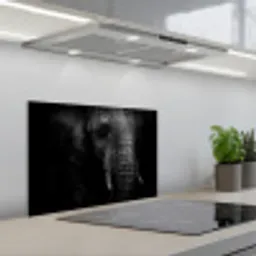 Olifant - Dier - Portret keuken achterwand spatscherm klein -3d_schuin
