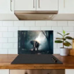 Olifant - Dieren - Licht - Bos - Natuur - Wilde dieren keuken achterwand spatscherm klein -sfeer2