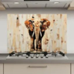 Olifant - Slurf - Mozaïek - Abstract keuken achterwand spatscherm klein -3d_website