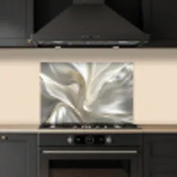 Stof - Plooien - Goud keuken achterwand spatscherm klein -sfeer1
