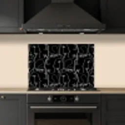 Gezichten - Gestileerd - Vloeiend keuken achterwand spatscherm klein 900 -sfeer1
