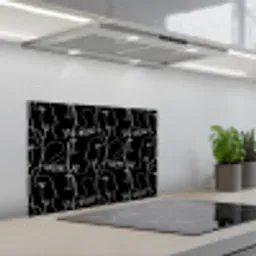 Gezichten - Gestileerd - Vloeiend keuken achterwand spatscherm klein 900 -3d_schuin