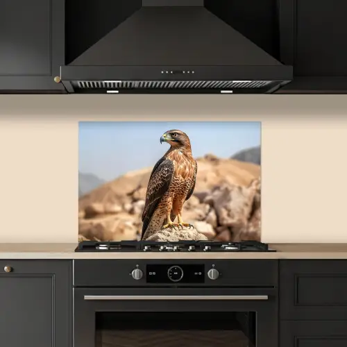 Valk - Vogel - Rots - Macht keuken achterwand spatscherm klein -sfeer1
