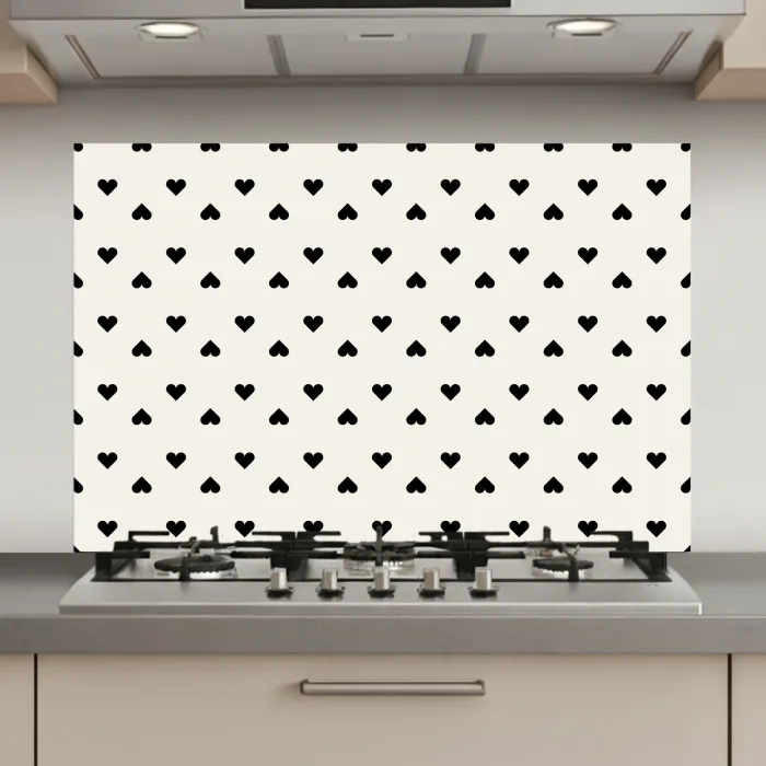 Vet - Liefde - Wit - Zwart keuken achterwand spatscherm klein 900 -3d_website
