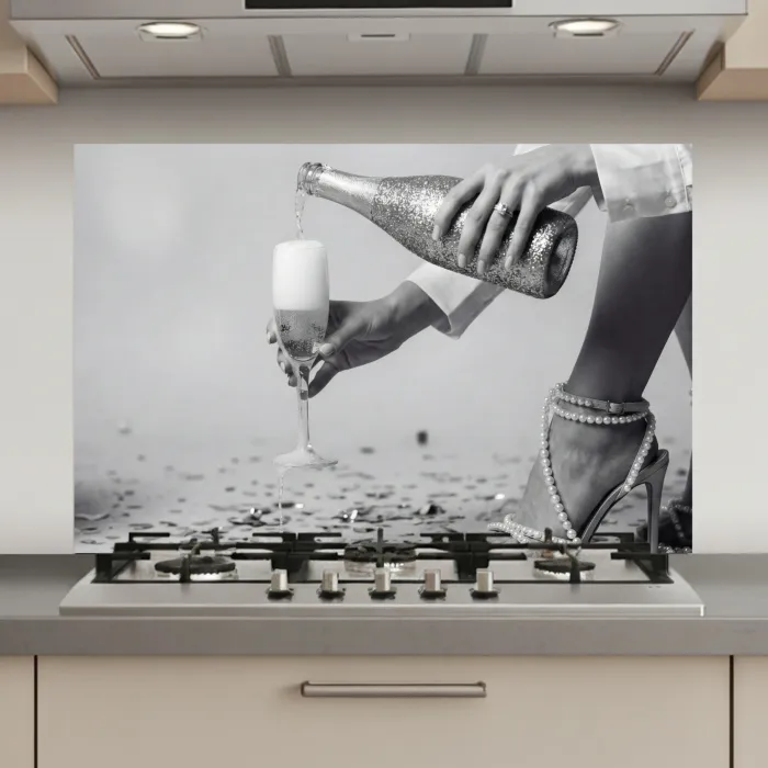 Feestelijk - Champagne - Discobal keuken achterwand spatscherm klein -3d_website