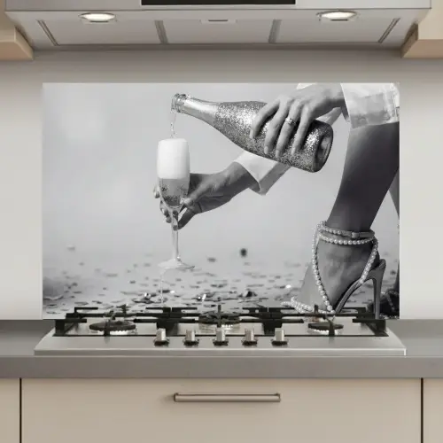 Feestelijk - Champagne - Discobal keuken achterwand spatscherm klein -3d_website
