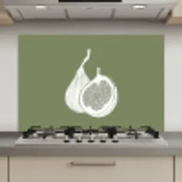 Vijgen - Minimalistisch - Getekend - Mosgroen keuken achterwand spatscherm klein -3d_website