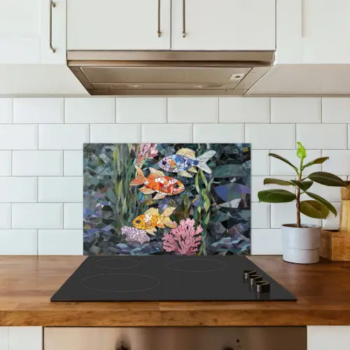 Vissen - Koraal - Zee - Mozaïek keuken achterwand spatscherm klein -sfeer2