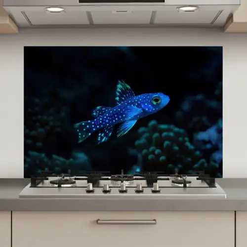 Vis - Stippen - Koraal - Blauw keuken achterwand spatscherm klein -3d_website