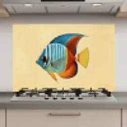 Vis - Vinnen - Blauw - Ogen keuken achterwand spatscherm klein -3d_website