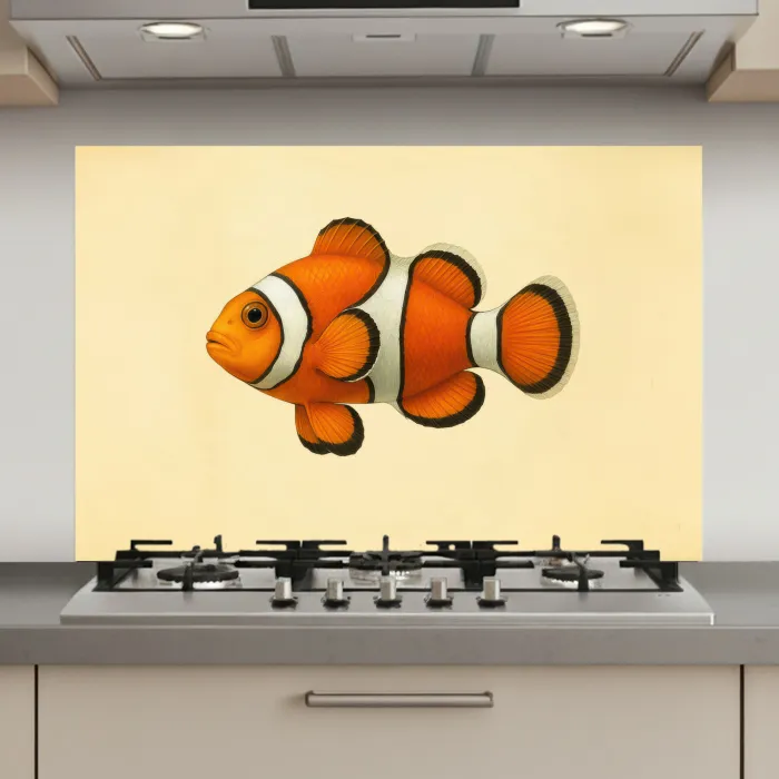 Vis - Oranje - Strepen keuken achterwand spatscherm klein -3d_website