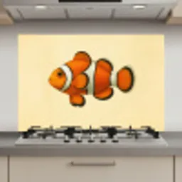 Vis - Oranje - Strepen keuken achterwand spatscherm klein -3d_website