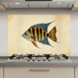Vis - Tropisch - Strepen - Vinnen keuken achterwand spatscherm klein -3d_website