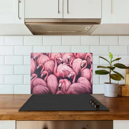 Flamingo - Roze - Dieren keuken achterwand spatscherm klein -sfeer2
