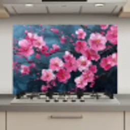 Bloem - Bloesems - Roze - Abstract keuken achterwand spatscherm klein -3d_website