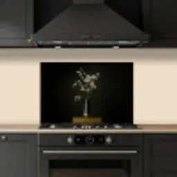 Bloembollen - Wit - Vaas - Minimalistisch keuken achterwand spatscherm klein -sfeer1