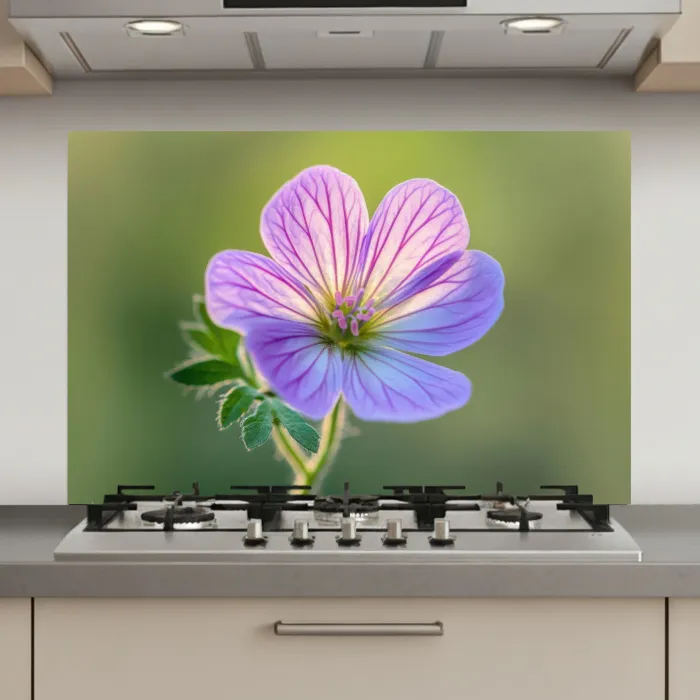 Bloem - Close up - Paars keuken achterwand spatscherm klein -3d_website