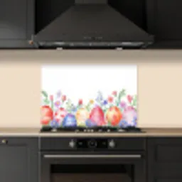 Bloementuin - Kleurrijk - Eieren keuken achterwand spatscherm klein -sfeer1