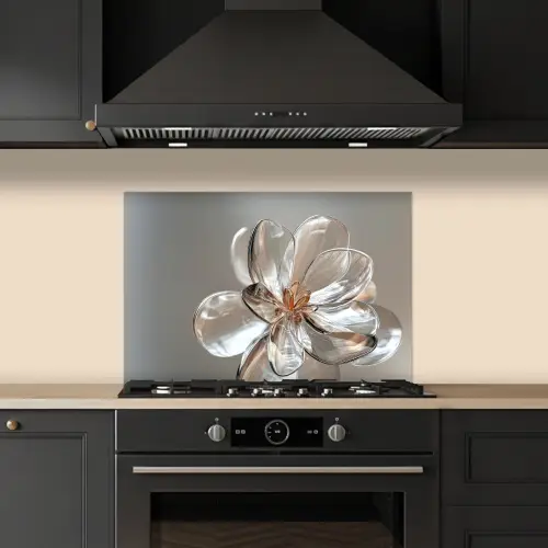 Bloem - Glazen - Doorzichtig keuken achterwand spatscherm klein -sfeer1