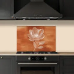 Bloem - Minimalistisch - Wit keuken achterwand spatscherm klein -sfeer1