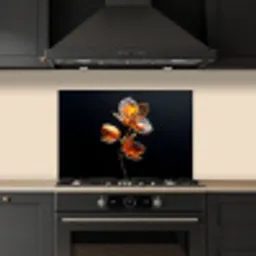 Bloem - Orchidee - Oranje keuken achterwand spatscherm klein -sfeer1