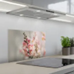 Bloem - Leeuwenbek - Roze - Stengel keuken achterwand spatscherm klein -3d_schuin