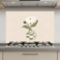 Bloem - Wit - Vaas - Quote keuken achterwand spatscherm klein -3d_website