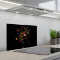 Bloemen - Bessen - Klassiek keuken achterwand spatscherm klein -3d_schuin